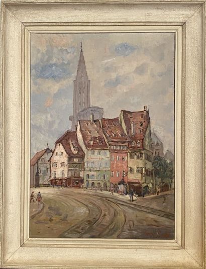 null Issele RUFFY (XX)

Square in Strasbourg 

Oil on canvas signed lower right....