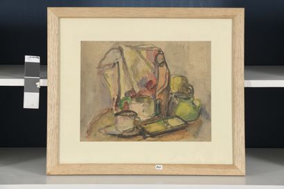 null Zygmunt SCHRETER
(Lodz 1886 - 1977 Paris)
Still life, ca. 1920
Watercolor, signed...