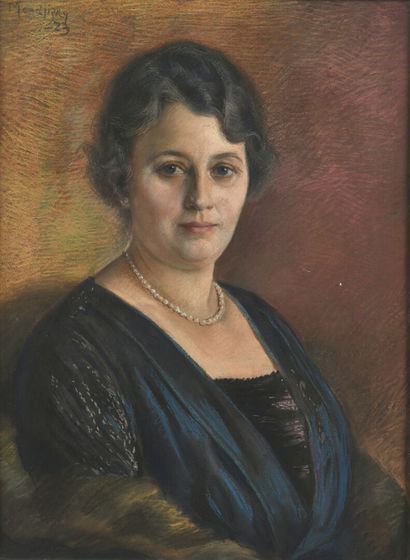 null Maurice MENDJISKI
(Lodz 1890 - 1951 Saint-Paul-de-Vence)
Portrait de Madame...