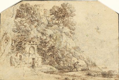 null 17th century HOLLAND school (?)

Landscape with ruins of a castle on a rock,...