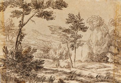 null ITALIAN school of the XVIIth century,

entourage of Claude LORRAIN

Landscape...