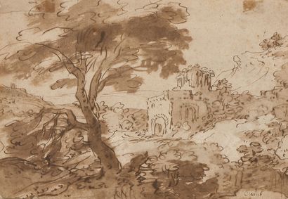null HOLLAND SCHOOL circa 1700

Landscape with a farm

Pen and brown ink, grey and...