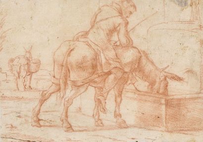 null École ALLEMANDE du XVIIIe siècle

Illustration : Couple et chien dans une chaise...