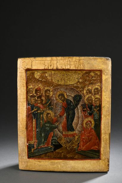null ICONE, RUSSIE, XVII-XVIIIe siècle

Descente Christ aux enfers, Anastasis.

Tempéra...