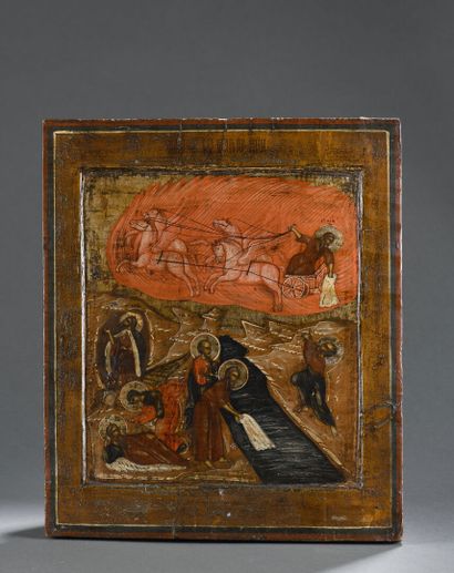 null ICON, RUSSIA, 19th century

Prophet Elijah on a chariot of fire and scenes from...