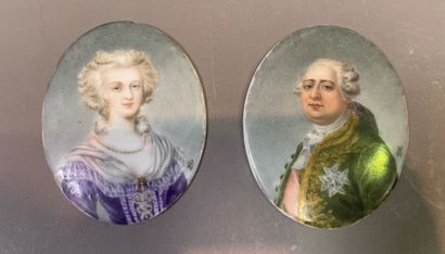 Louis XVI and Marie-Antoinette

Pair of oval...