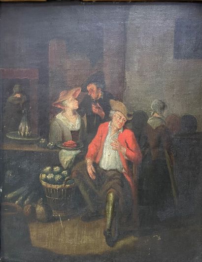 null Dutch school of the 19th century

Tavern scene

Oil on panel

39 x 31 cm

Slight...