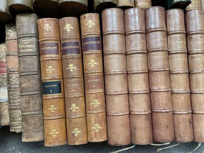 null Large lot of bound books including Victor Hugo complete, Balzac complete and...