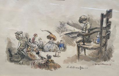 null Georges VILLA (1833-1965)

Once upon a time

Lithograph enhanced with watercolor,...