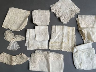 null Important lot of old laces Alençon, Valenciennes, Binche, Venice, Ireland...

Metrages,...