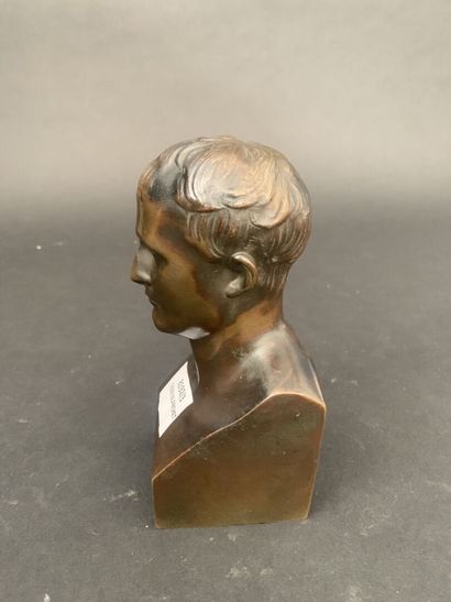 null After Antoine-Denis CHAUDET : 

Bust of Napoleon I.

Proof in bronze with a...