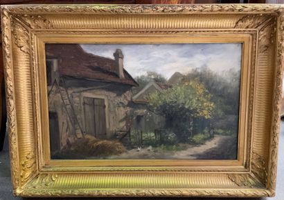 null French school of the 19th century

View of a farm

Oil on canvas signed lower...