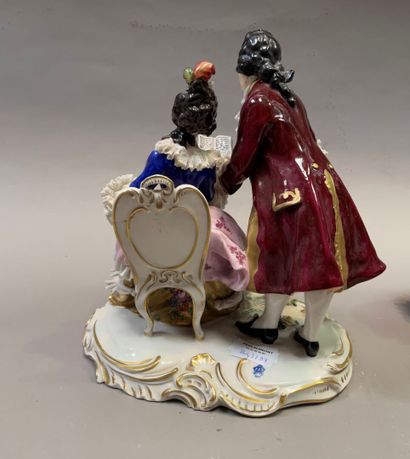 null Two gallant couples

Porcelain groups enamelled polychrome. 

In the Saxon taste.

H...