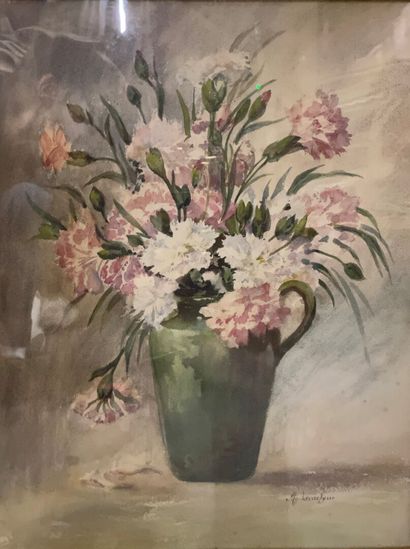 null Marguerite LECACHEUR (XXème siècle) [2]

Pichet de fleurs

Vase de roses

Deux...