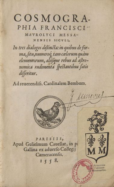 null MAUROLICO, Francesco - Cosmographia Francisci Maurolico Messanensis Siculi,...