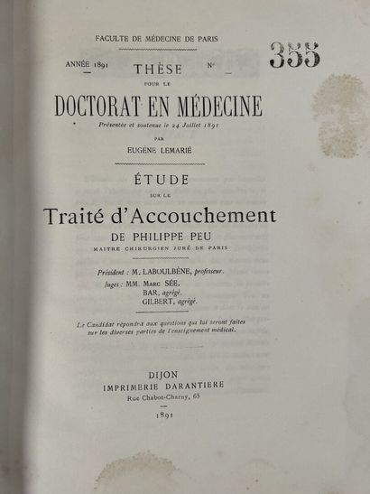 null LOUVEL, Georges - Etude sur Jacques de Marque chirurgien (1571-1622) et analyse...