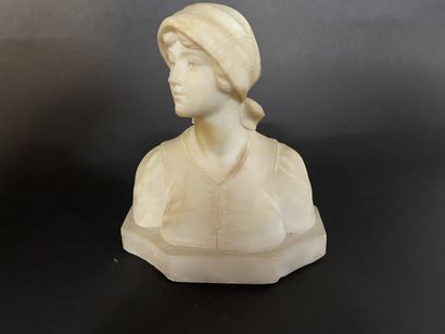 null Young woman with scarf

Sculpture in alabaster. 

Around 1900. 

21 x 18 x 10...