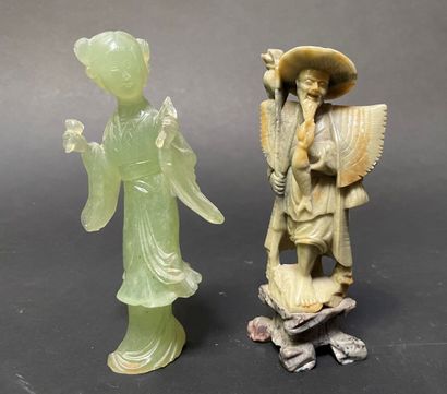 null Guanyin in green quartz.

China, 20th century.

Accidents

We join :

Fisherman...