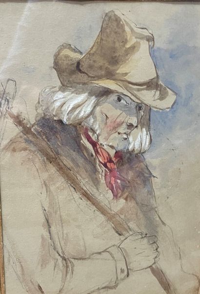 null French school of the 19th century

Portrait of a man with a hat

Watercolor

16...