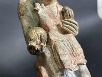 null Vierge à l'Enfant et chevalier en pierre sculptée

24 et 27 cm

Accidents