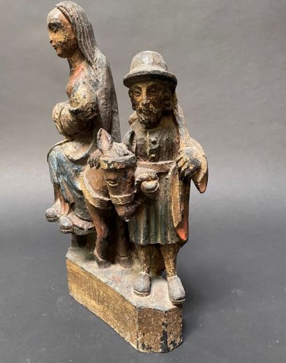 null The flight in Egypt 

Group in polychrome carved wood.

Popular work of the...
