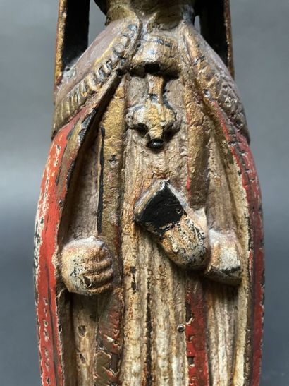 null Statue d'évêque en bois peint et sculpté.

Travail populaire du XIXème siècle.

H...