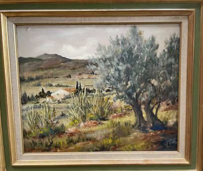 null Félix TISOT (1909-1979) 

The twin olive trees

Oil on canvas signed lower right,...