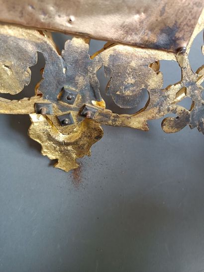 null Paire de miroirs en bronze doré à trois bras de ...

Style Louis XIII.

H:46cm;...