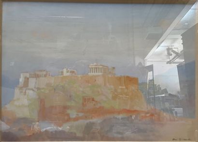 null André GIRARD (1901-1968) 

The Acropolis of Athens

Watercolor, signed lower...