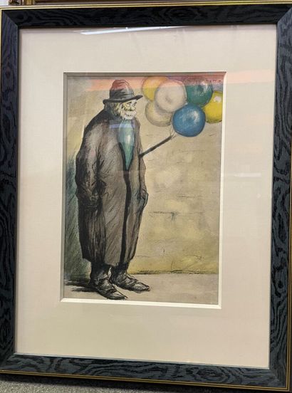 null Georges TOURNON (1895-1961)

L'homme aux ballons

Fusain et crayons de couleurs,...