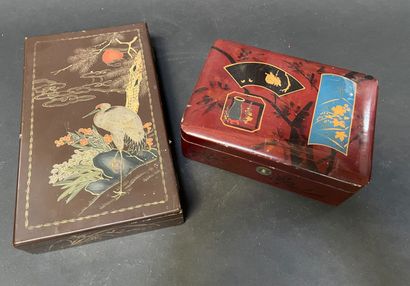 null Two lacquered wood boxes.

In the Japanese taste, early 20th century.

8 x 21...