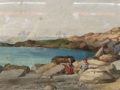 null Henry DAGNEAU (French school of the 19th century)

Children by the sea

Gouache...