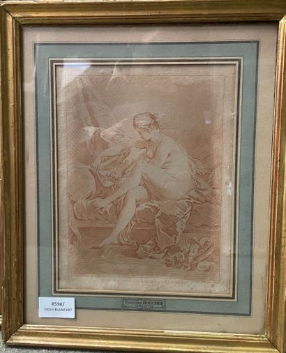 null Lot of engravings, framed pieces, photo .