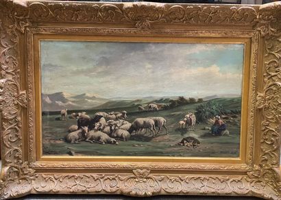 null L. DARDEL 

The Shepherdess

Oil on canvas signed and dated 1896 lower right.

37...