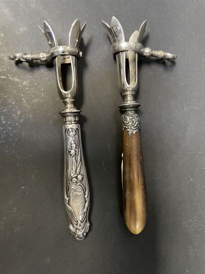 null Set of silver cutlery including: art nouveau leg of lamb handle, art deco style...