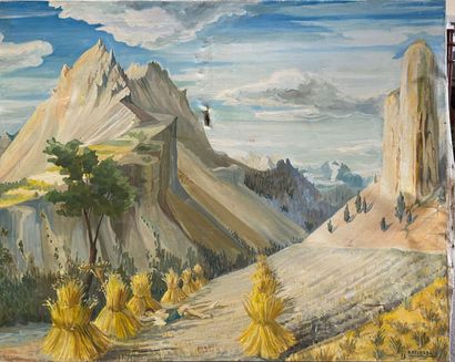 null Paul FEUERBACH (1909-2000)

Moisson dans les Alpes

Huile sur toile, signée...