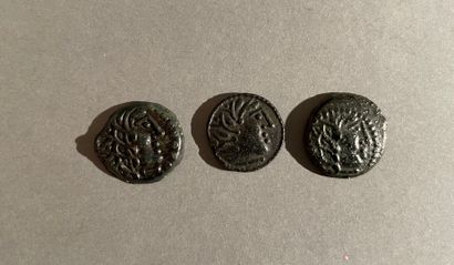 null Carnutes. Lot of 3 bronzes class VI with eagle and eaglet LT.6088 - DT.2582-83

Very...