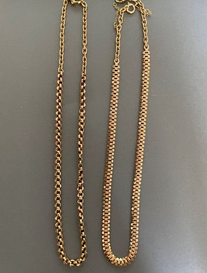 null Lot of two watch chains in yellow gold.

Total weight : 43,8 g.