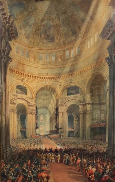 William Collingwood SMITH (1815-1887) Cérémonie de Thanksgiving à la cathédrale Saint...