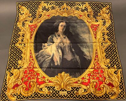 null Gianfranco FERRÉ
Printed silk square with baroque pattern, 
good condition