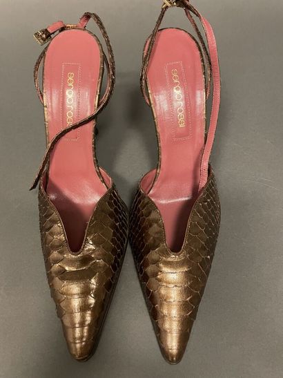 Sergio ROSSI
Pair of python sandals with...