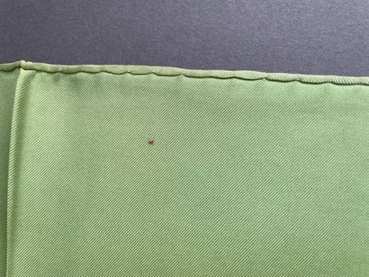 null HERMÈS Paris made in France 
Silk square titled "Coccinelles" on a soft green...