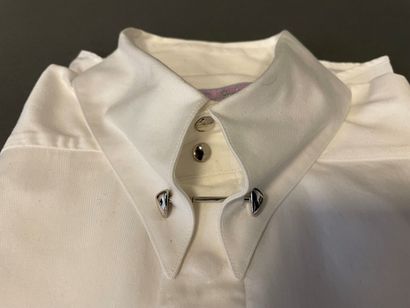 null Thierry MUGLER
Cotton shirt with small collar, collar pin, snap closure under...