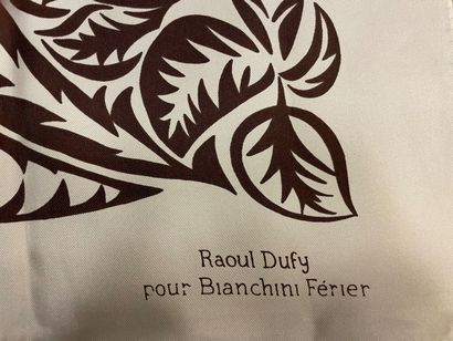null Raoul DUFFY for BIANCHINI FÉRIE,
Silk square in ecru and brown tones