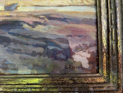 null Louis TESSON (1820-1870)
Deux vues de bord de mer
Huiles sur panneaux, l'une...