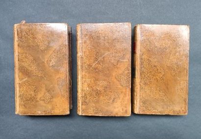 null La Fontaine : Fables, 1709, 4 tomes en 3 volumes, relié à la suite : l'Eloge...