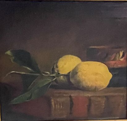 null Modern school
Still Life with Lemons
Oil on canvas mounted on cardboard.
28...