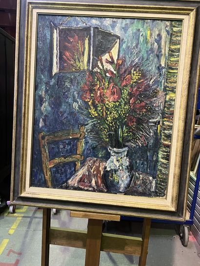 null Paul ACKERMAN (1908-1981)
Bouquet de fleurs sur la table
Huile sur toile, signée...