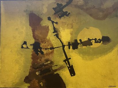 null Paul ACKERMAN (1908-1981)
Composition abstraite jaune.
Huile sur toile, signée...