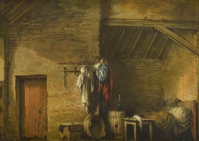 null Early 19th century ENGLISH school
Interior of a Thatched Cottage
Canvas
27,5...